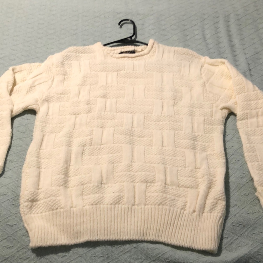 Vintage Wintuk Campus 80’s Geometric Ivory Sweater XL